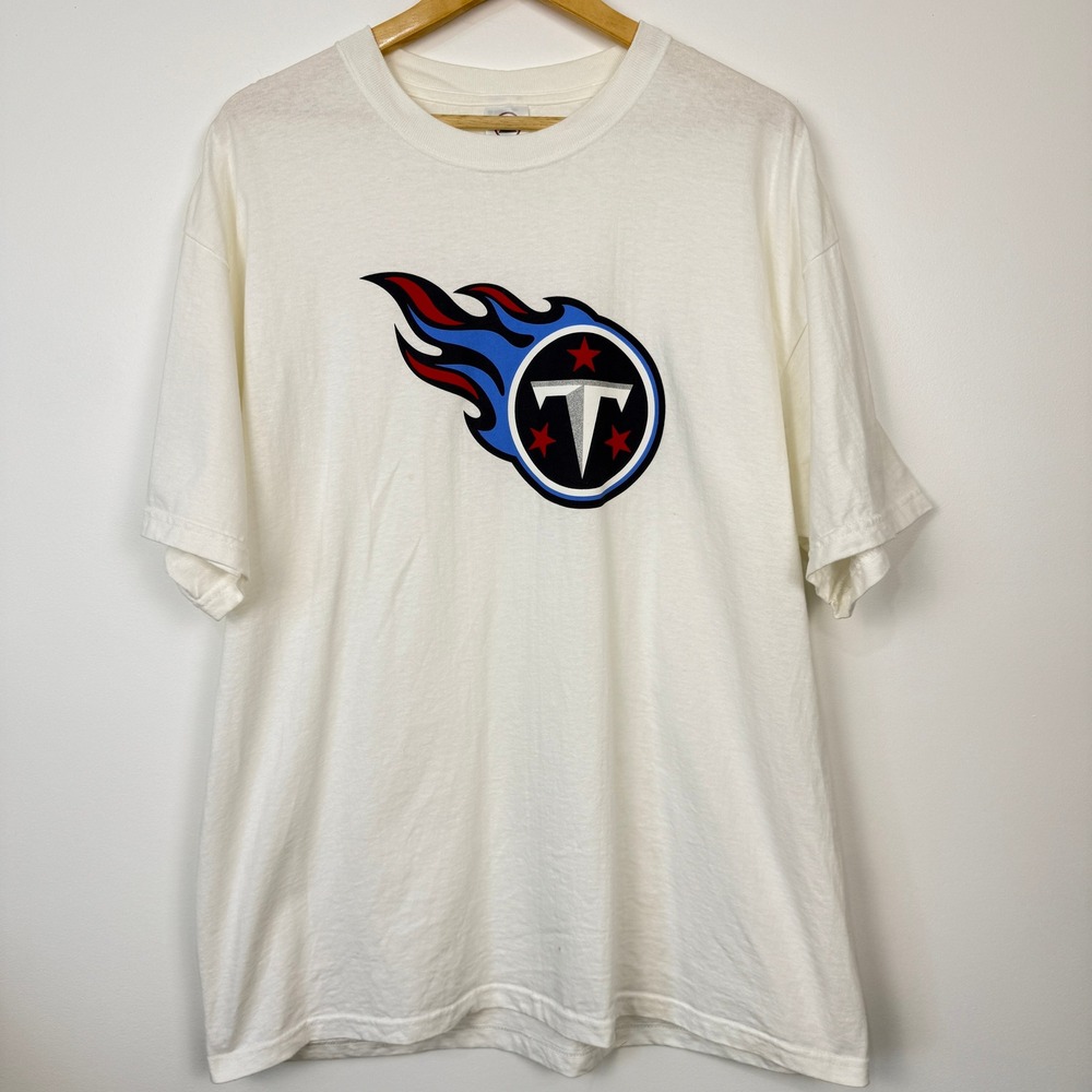 Vintage Tennessee Titans T Shirt Mens XL White NFL‎ Football Delta Magnum Weight